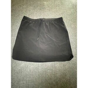 Chicos Black Womens Athletic Skort With Elastic Waistband & Pockets